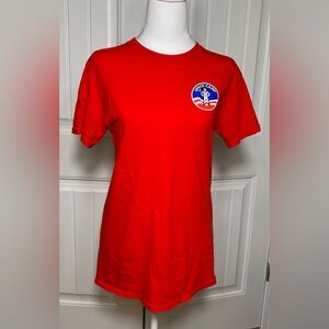 Womens Mens Unisex Gildan Red Space Camp Short Sleeve T Shirt Size Small